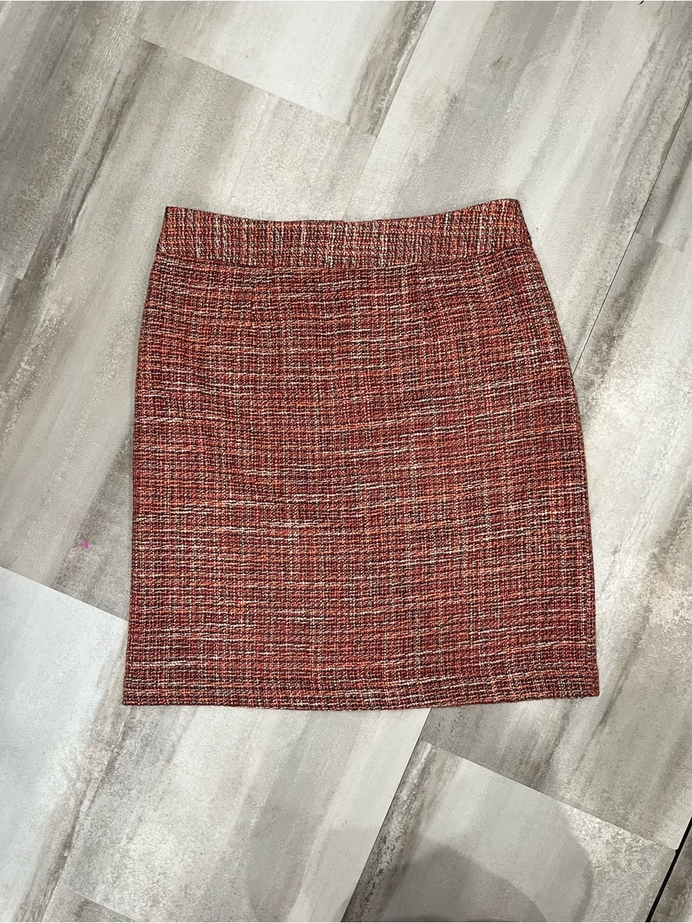 Tribeca Colorful Tweed Pencil Skirt 8 Classic Knee Length Retro